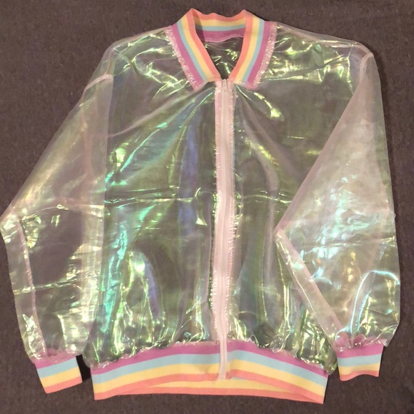 Sheer Iridescent Rainbow Jacket | Poshmark